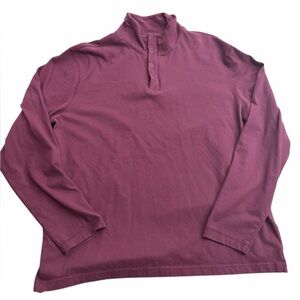 John Bartlett Consensus Men’s XXL Burgundy Half Zip Mock Neck Pullover